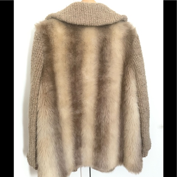 Vintage fur sweater jacket coat - Picture 7 of 7